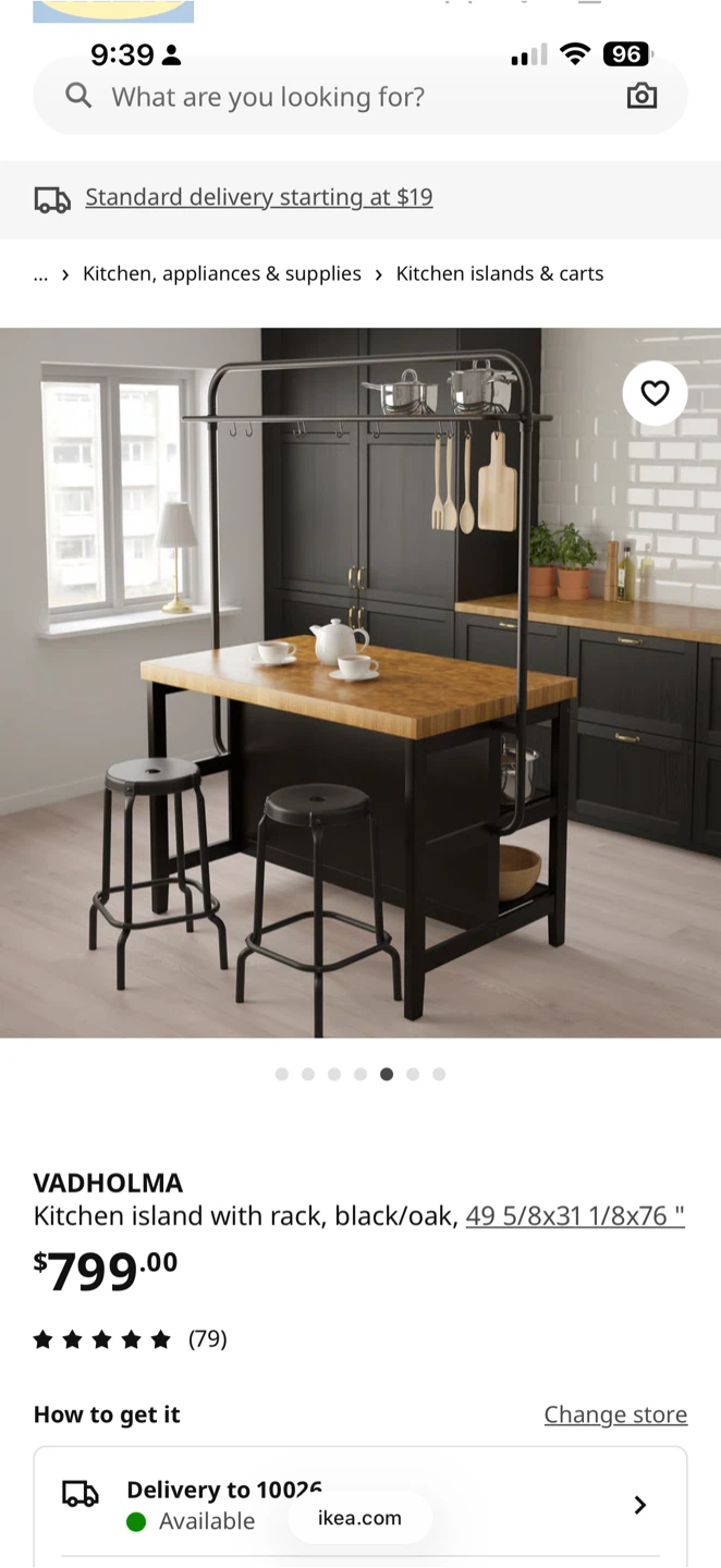 IKEA VADHOLMA Kitchen Island available ASAP - photo 2