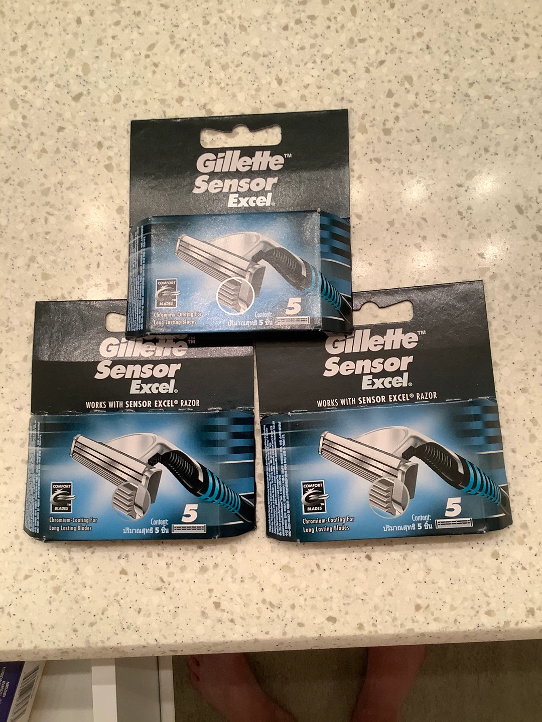 15 Gillette Sensor Excel Razor Blades (5 Count)