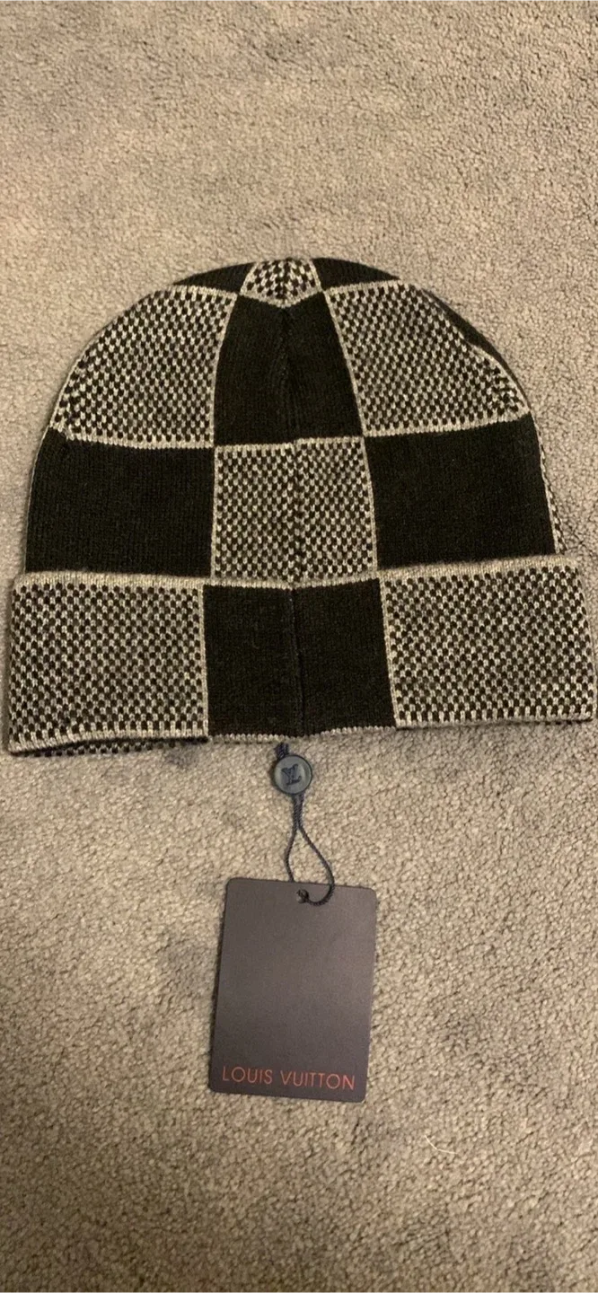 Louis Vuitton Damier Beanie - Black/Grey, New with Tags! image indicator(2)