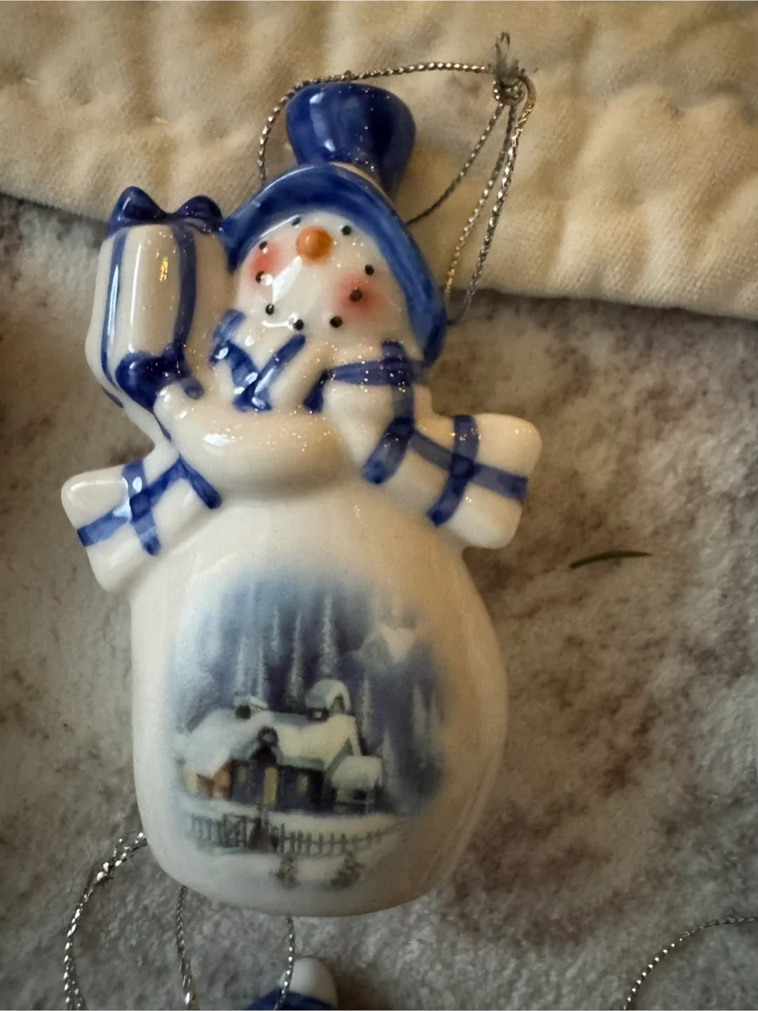 Snowman Christmas Ornament Set, Ceramic image indicator(6)