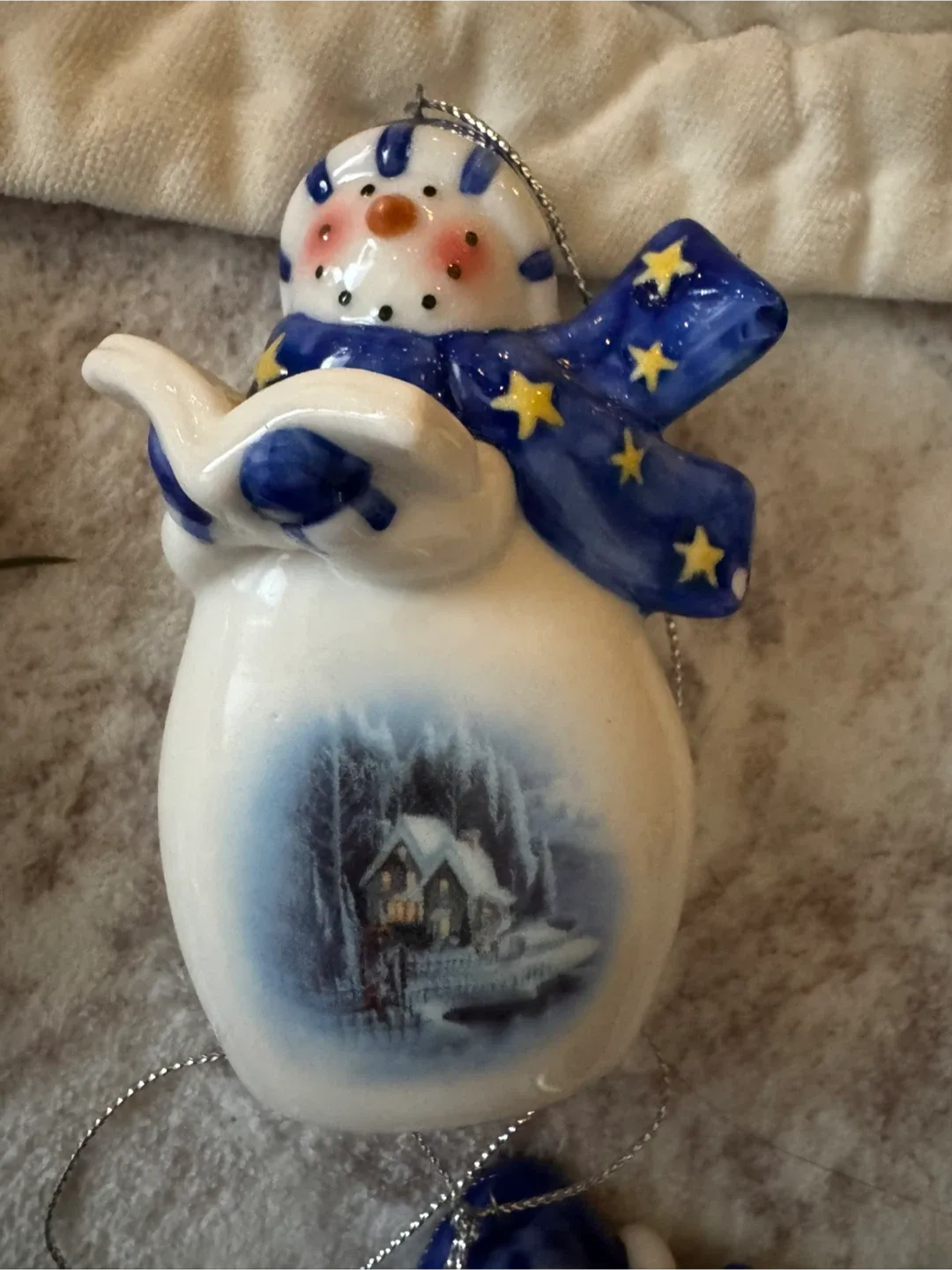 Snowman Christmas Ornament Set, Ceramic image indicator(5)