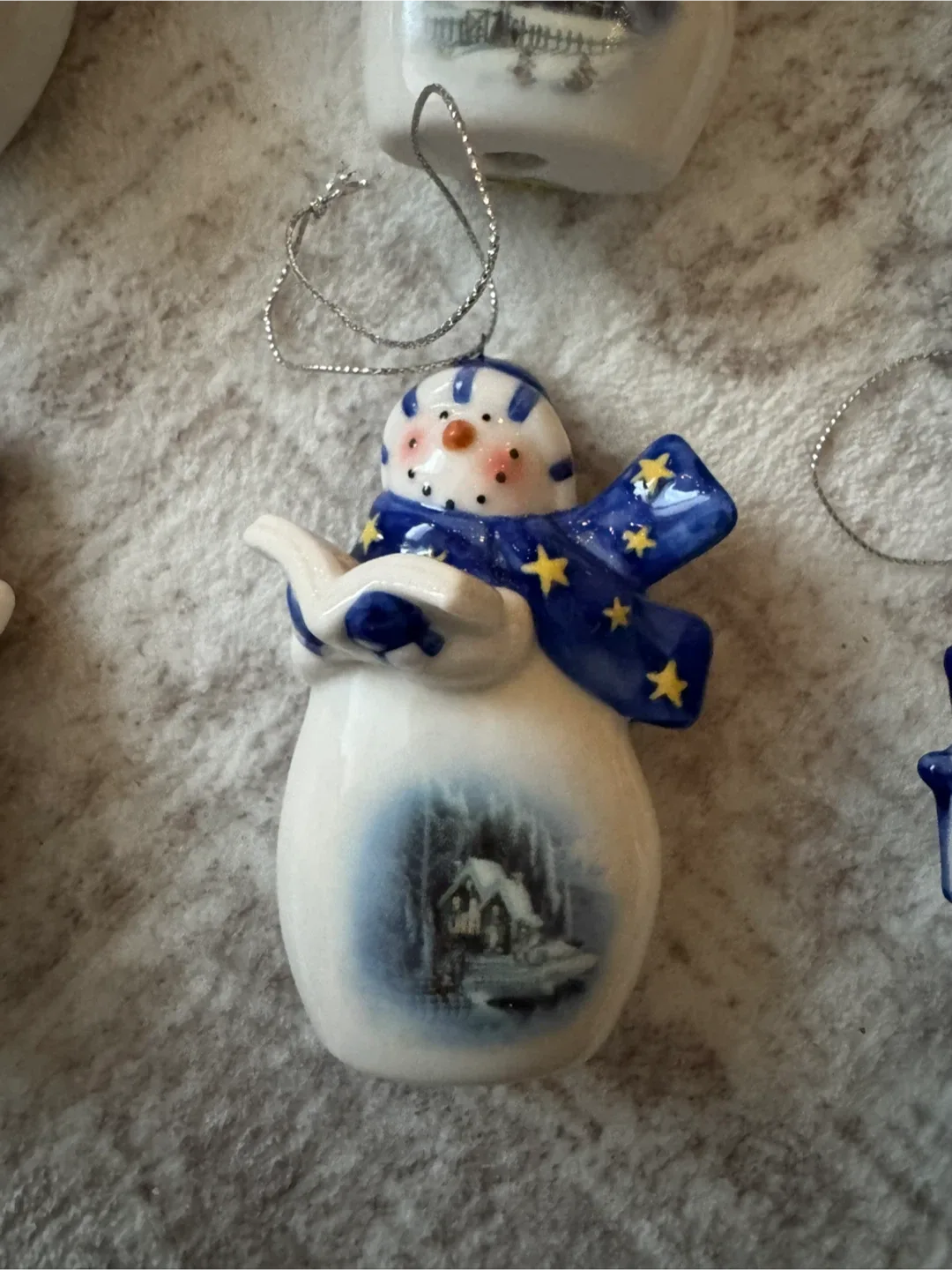 Snowman Christmas Ornament Set, Ceramic image indicator(3)