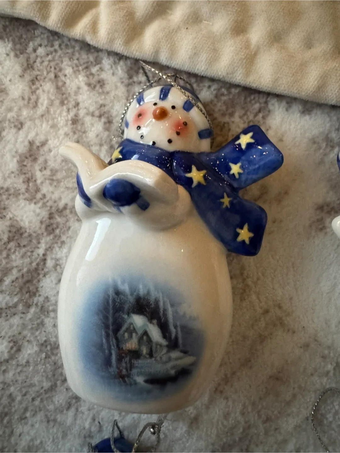 Snowman Christmas Ornament Set, Ceramic image indicator(7)