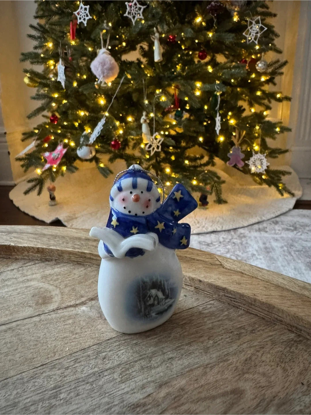 Snowman Christmas Ornament Set, Ceramic image indicator(9)