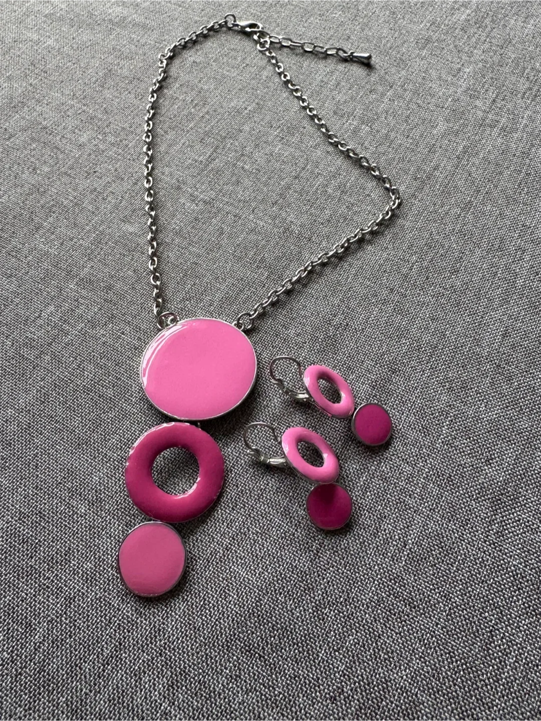 Pink Necklace & Earring Set