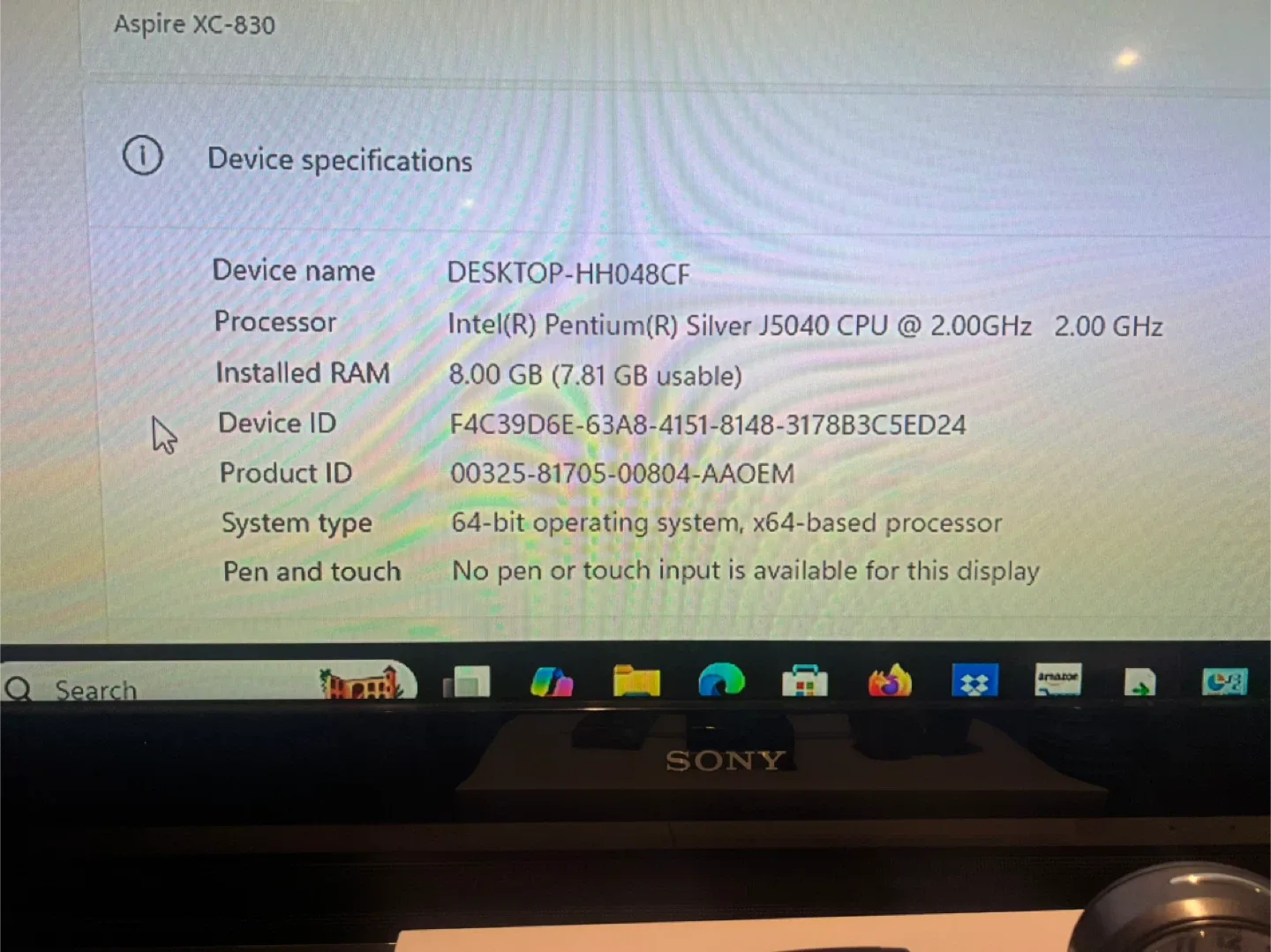 For sale Acer desktop computer with monitor image indicator(9)