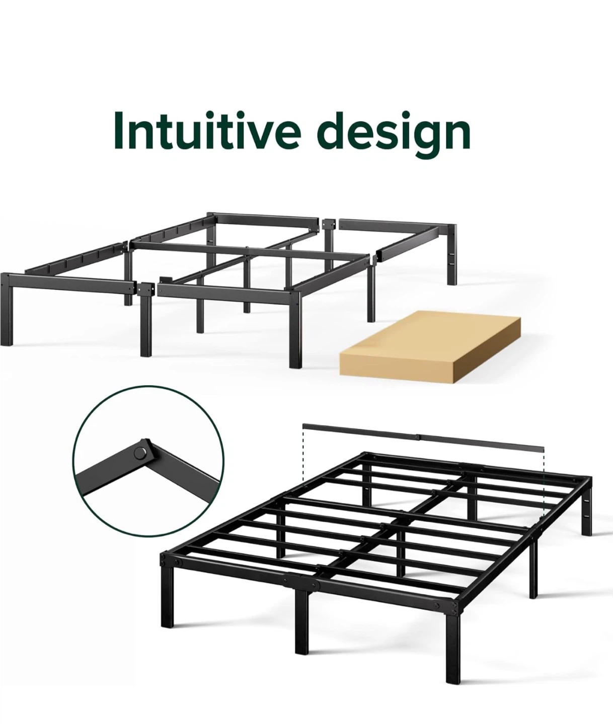 Twin Size Metal Platform Bed Frame - photo 4