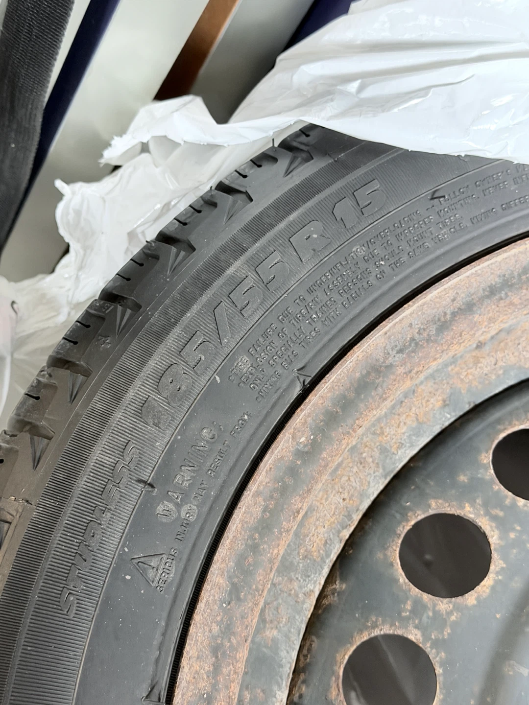 Set of 4 Used Michelin Winter Tires 185/55/R15