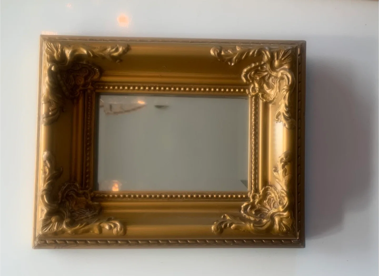 Ornate Gold Framed Mirror 9”x7.5” image indicator(5)