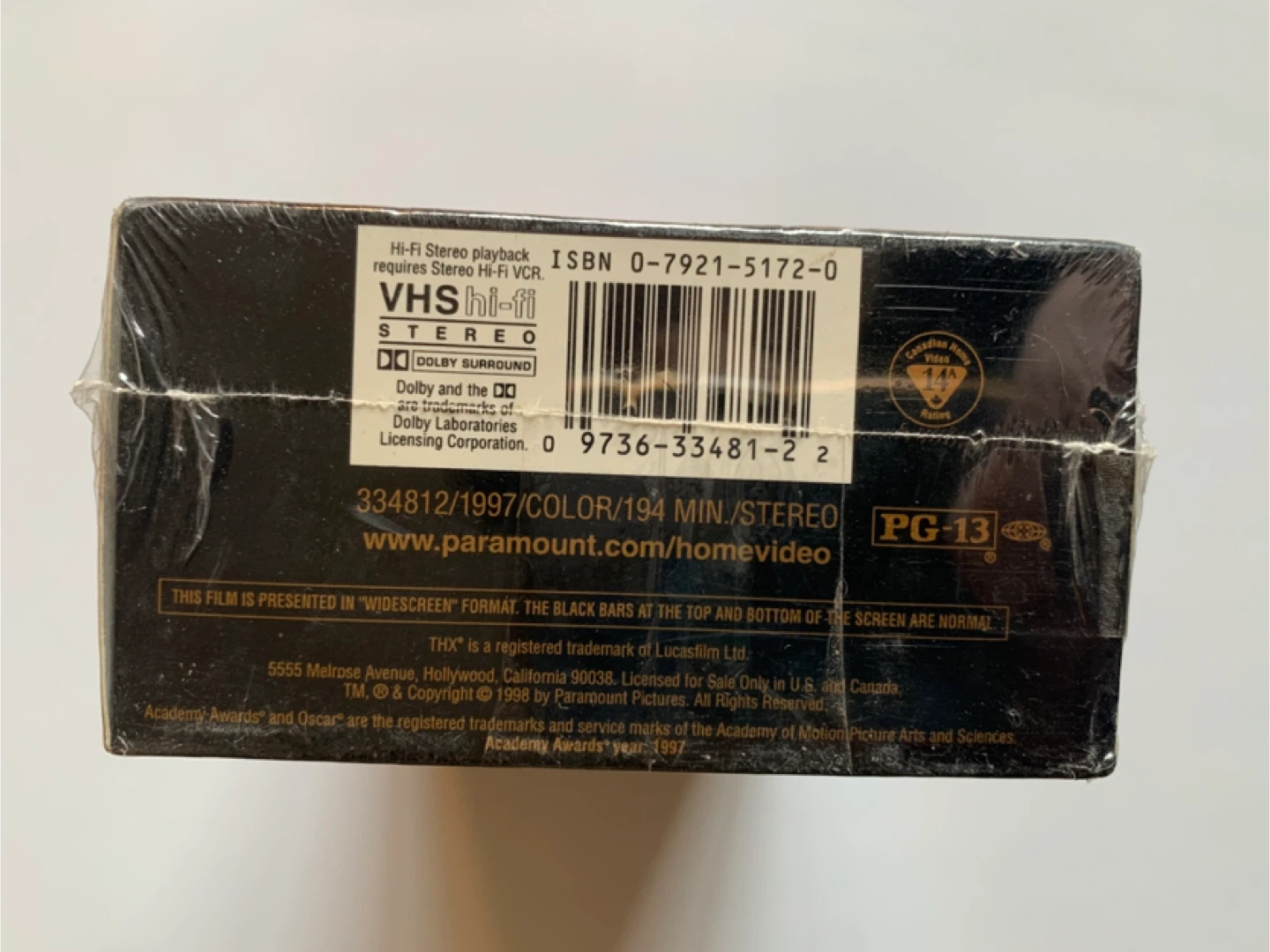 Titanic VHS Widescreen Edition - photo 3