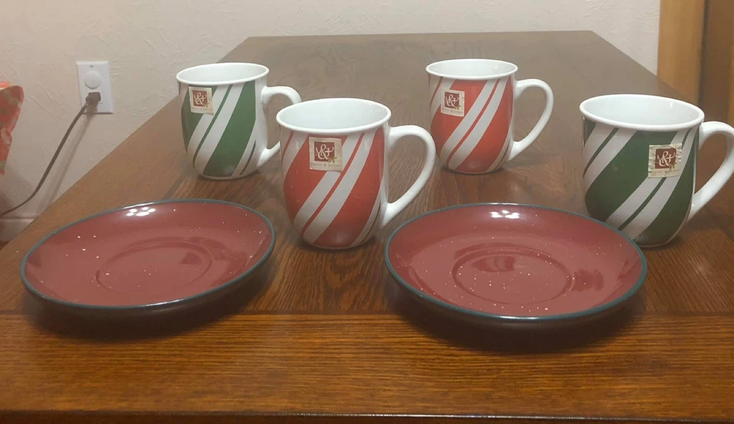 4 Tea Mug and 2 saucer Set
