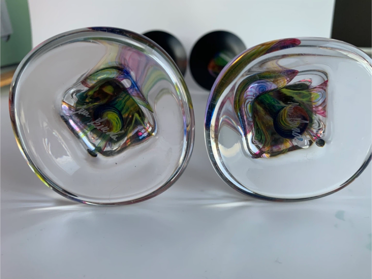 Pair of Jan Benda Glass Candlestick Holders - photo 4