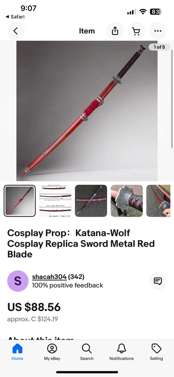 Several brand new in box cosplay kantana sword image indicator(4)