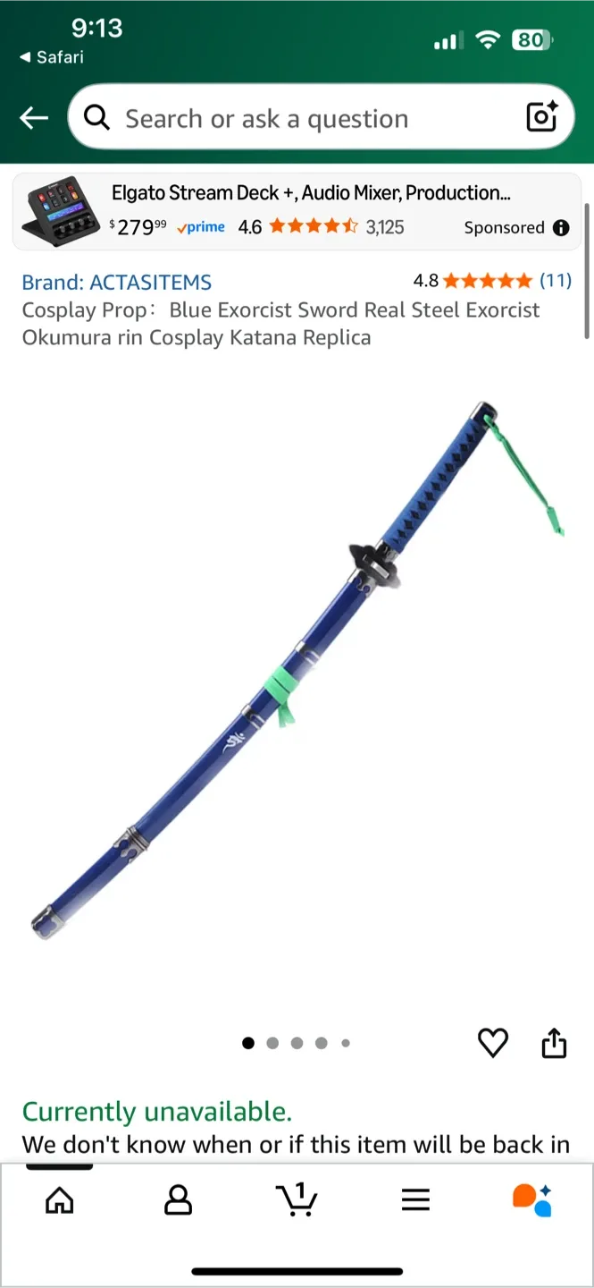 Several brand new in box cosplay kantana sword image indicator(7)