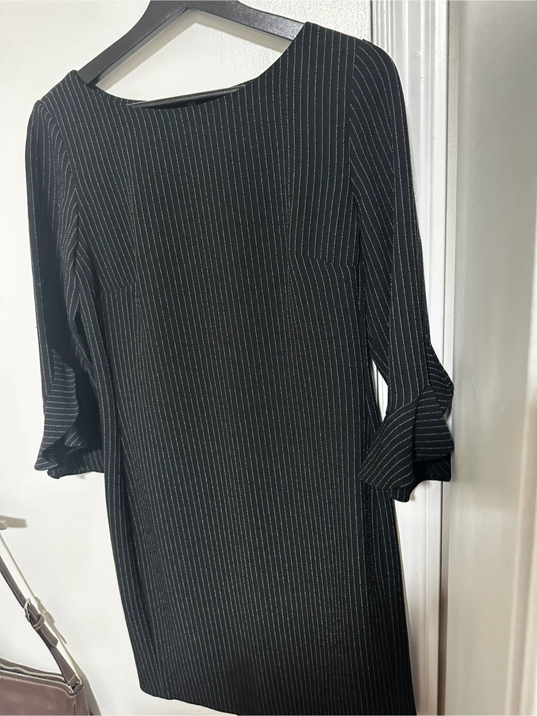 Karl Lagerfeld Paris Black Pinstripe Dress - Size 6 - photo 2