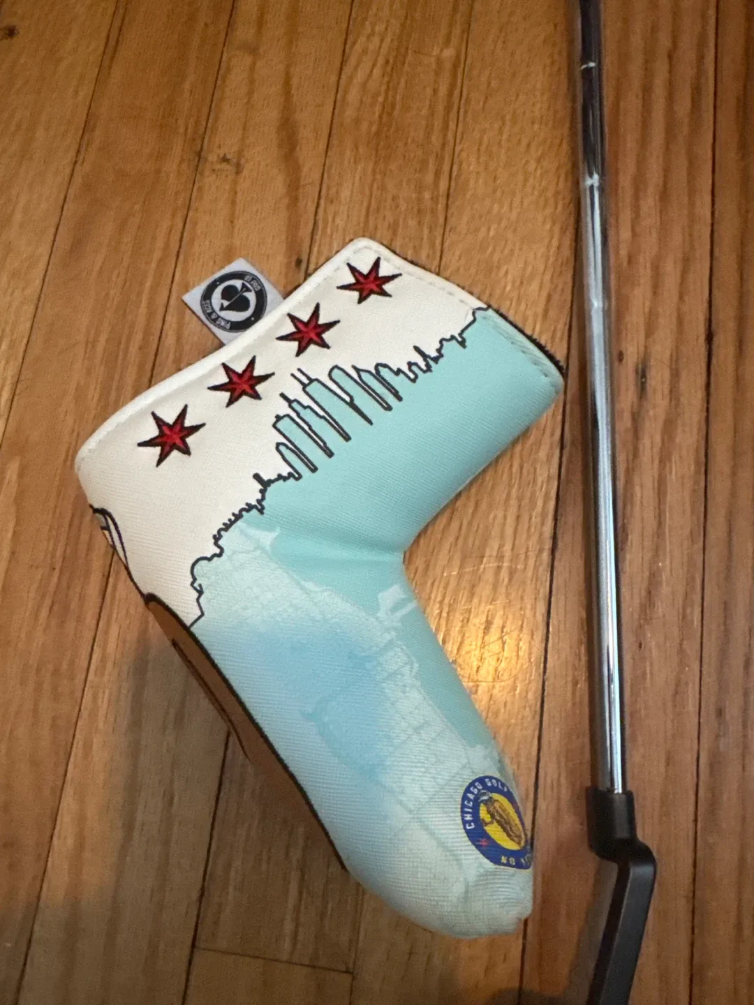 Odyssey White Hot Pro Putter with custom grip and cover image indicator(3)