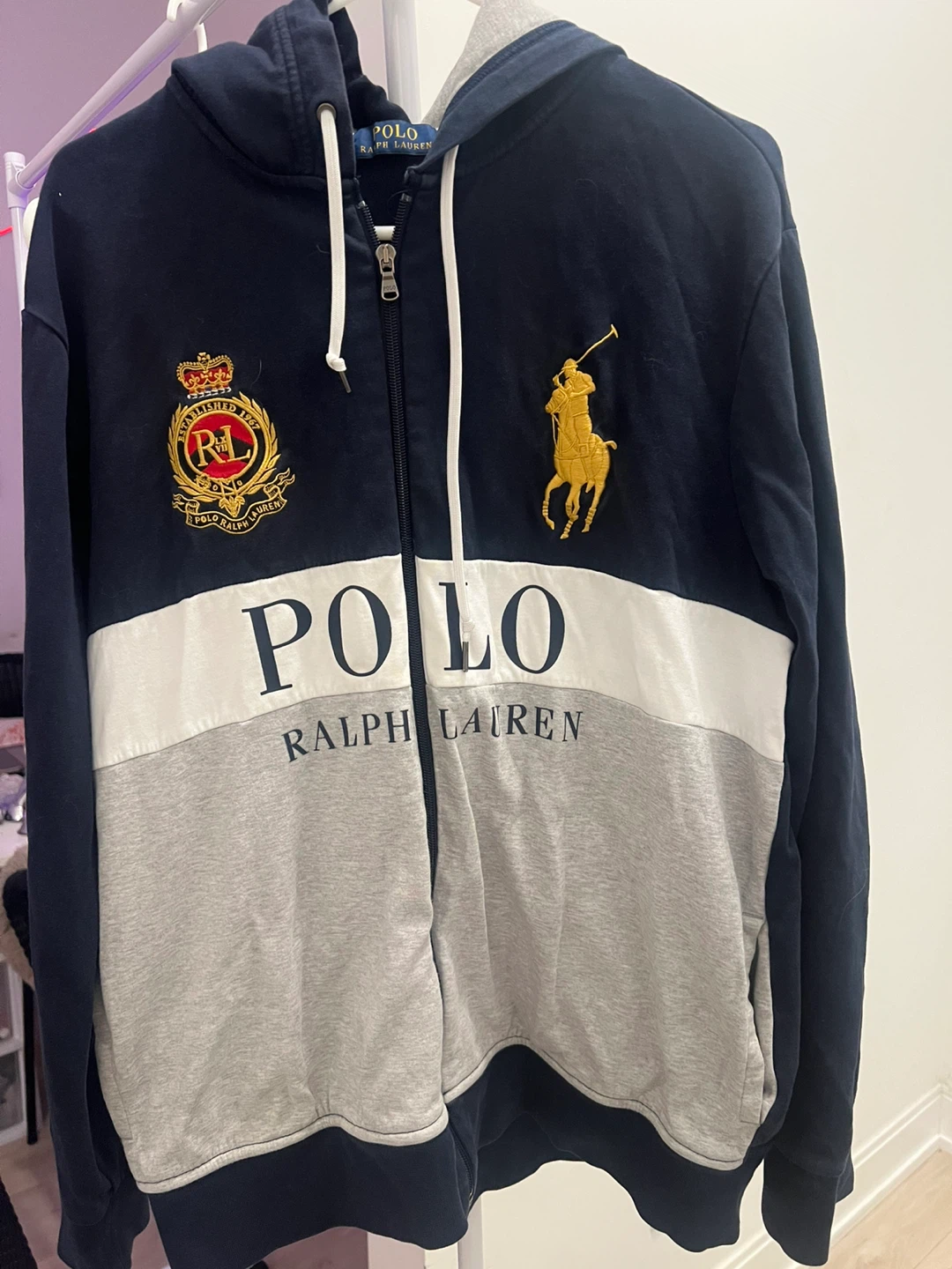 Polo Ralph Lauren Full Zip Hoodie - Size L