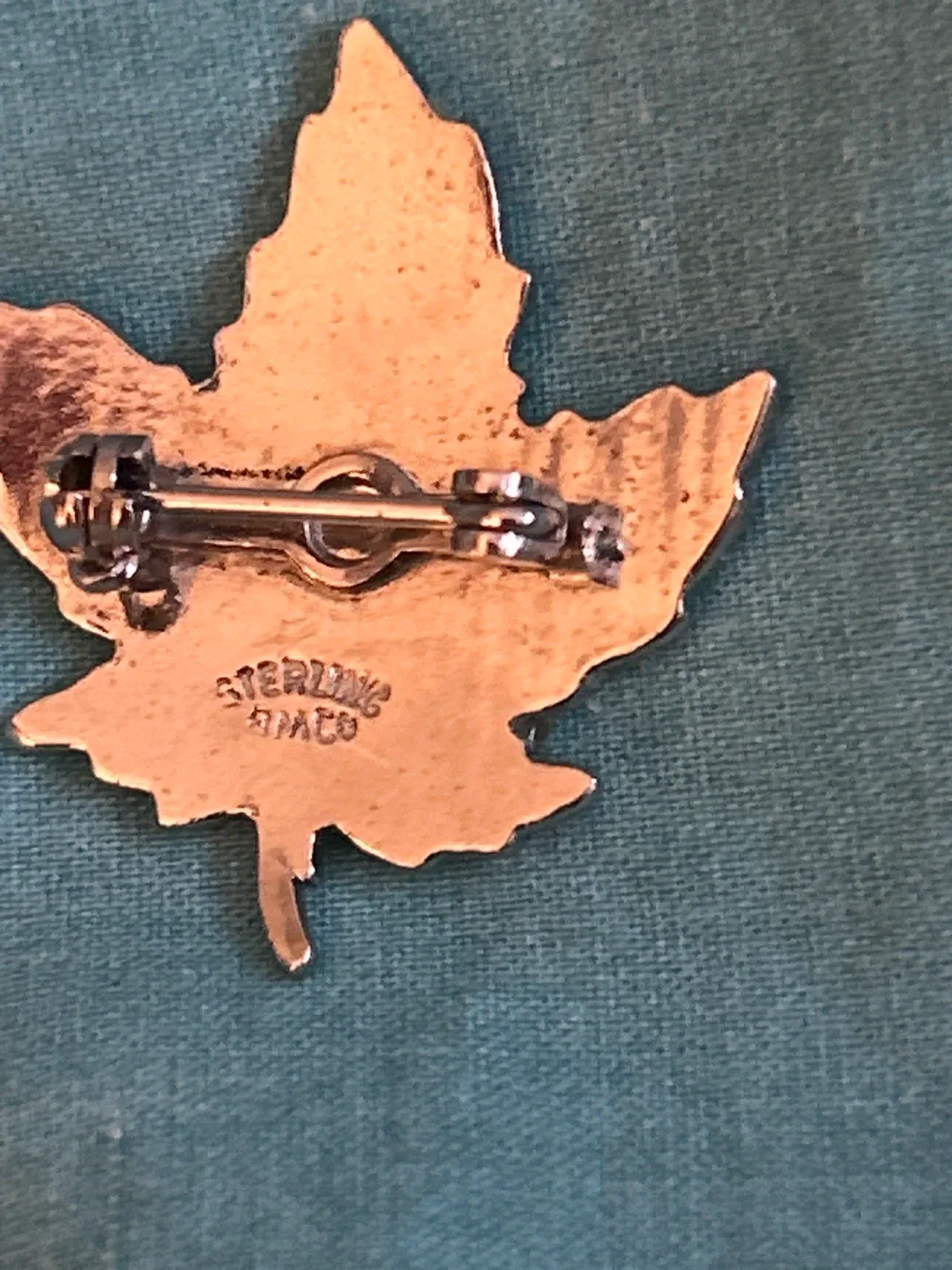 Vintage BM Co Sterling Silver Newfoundland Maple Leaf Pin image indicator(4)