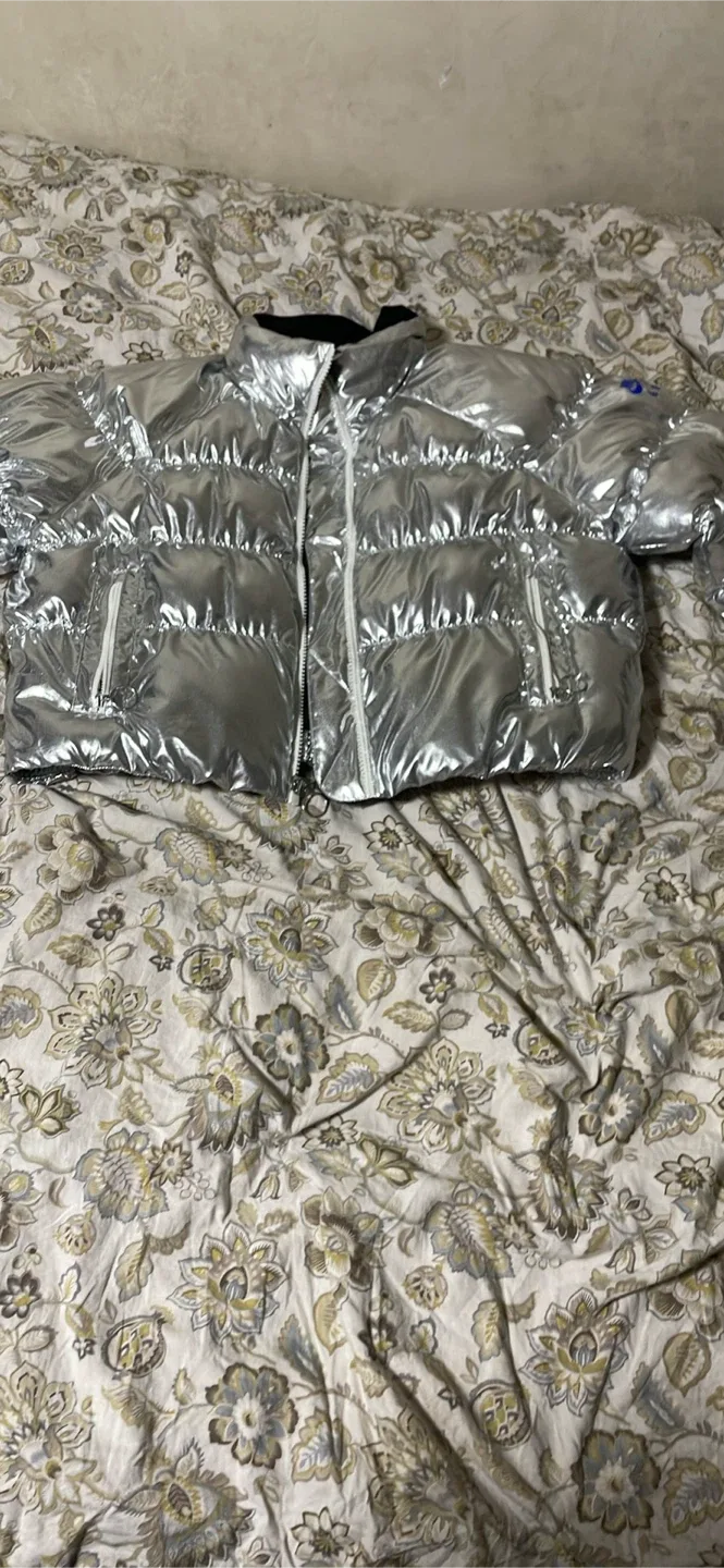 Nike Puffer Jacket - Silver, Size L thumbnail