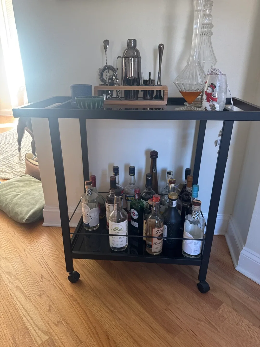 Black Bar Cart