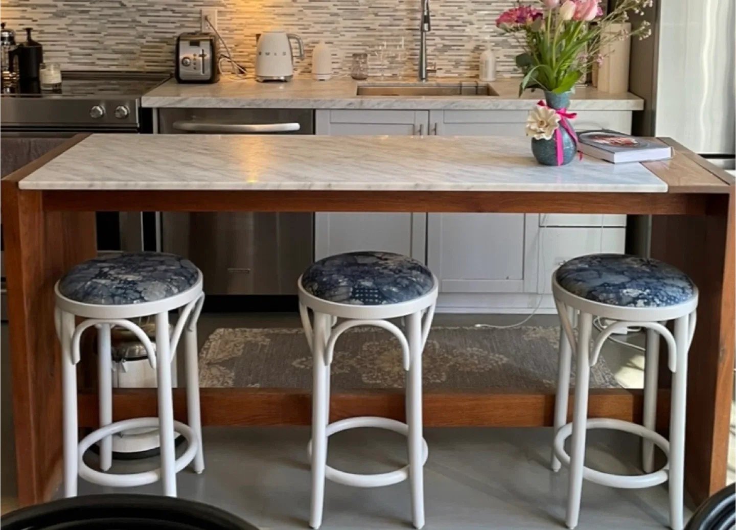 Set of 3 Authentic Ton Era Counter Stools image indicator(2)