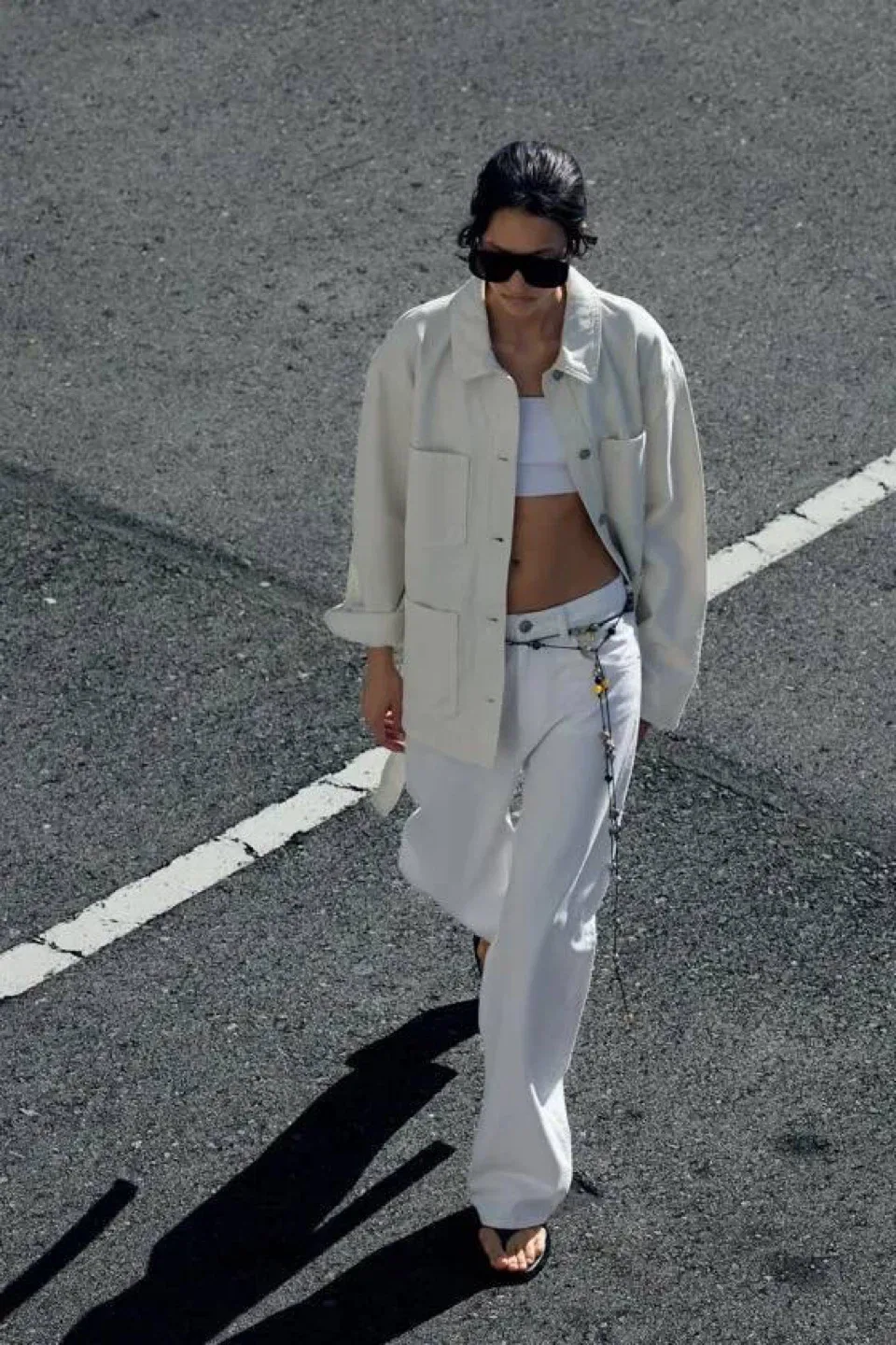 Denim jacket with belt ZARA, XXL(good for XL) thumbnail