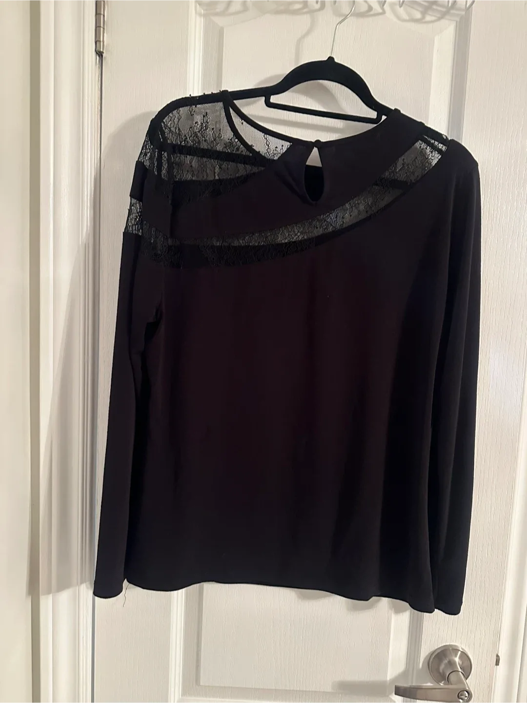 Black Lace Top - Size Large