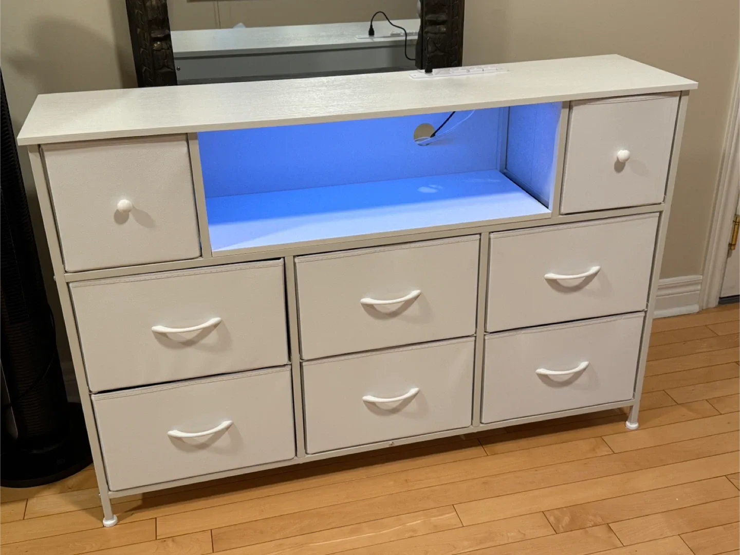 White Dresser with LED Light image indicator(3)