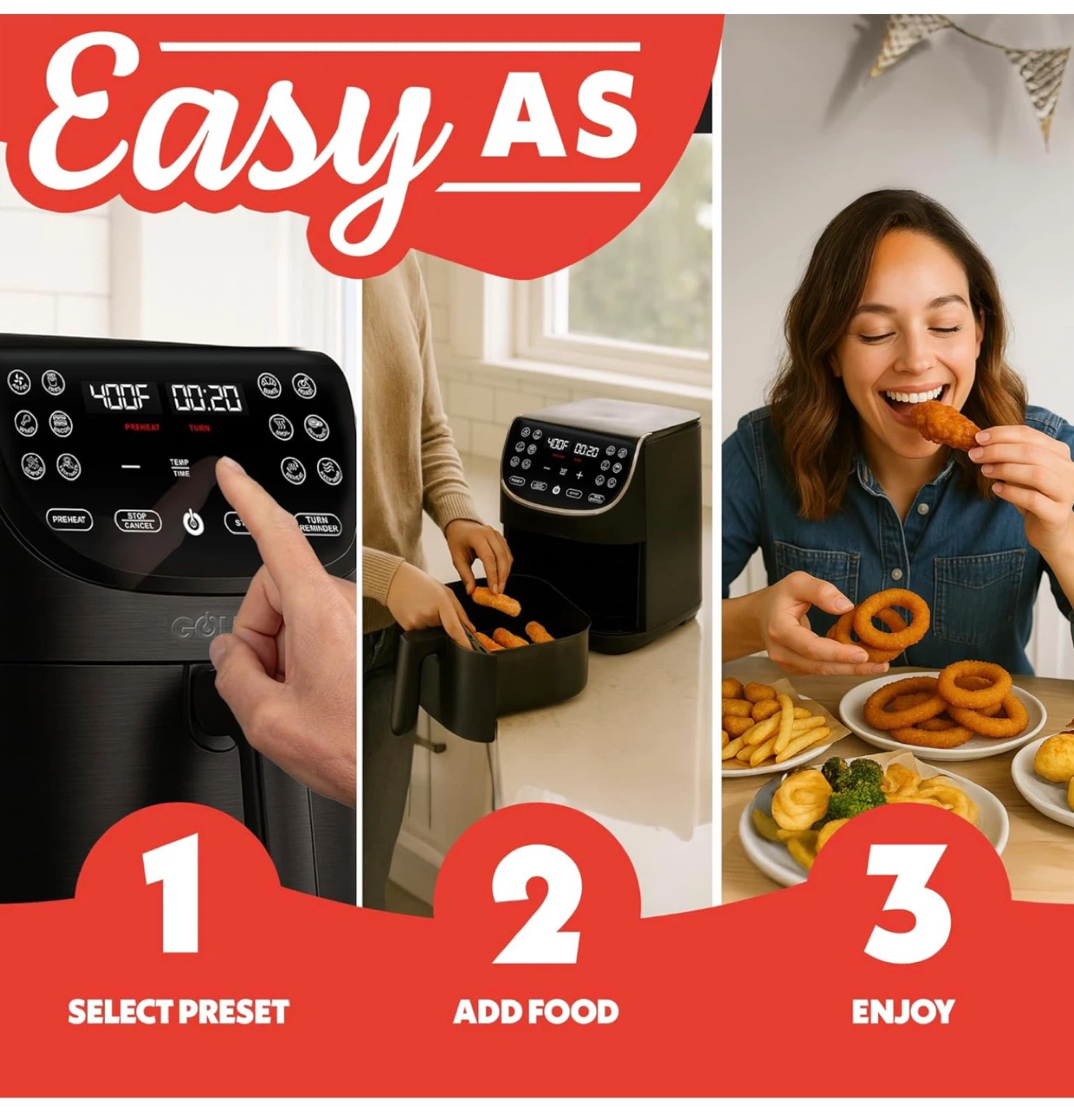 Gourmia 7-Qt Digital Air Fryer - Black - photo 5
