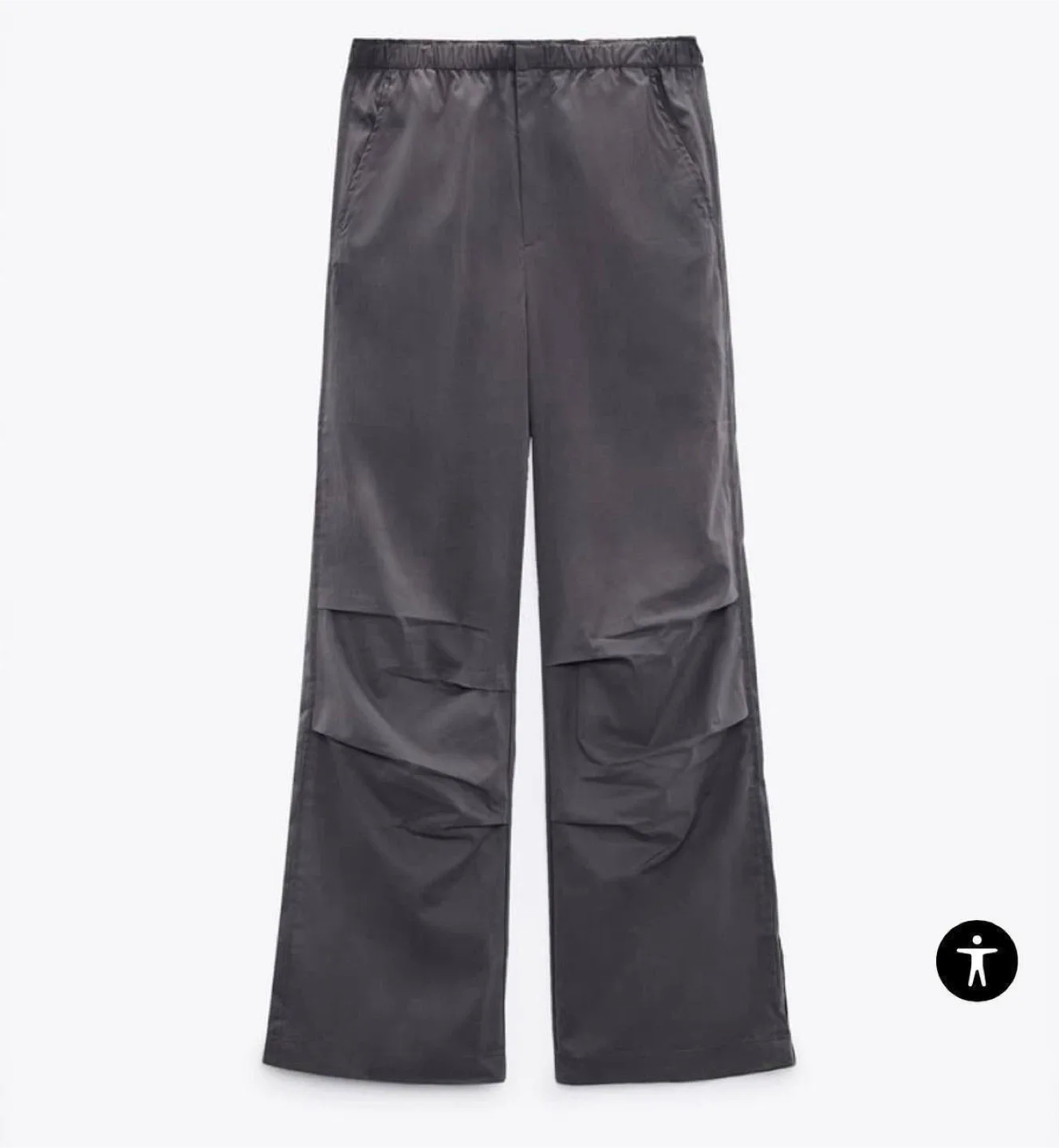 Nylon blend grey trousers Zara XL-XXL image indicator(8)