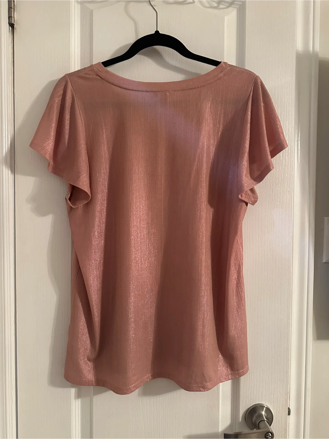 Caroline Rose Pink Flutter Sleeve Top - photo 3