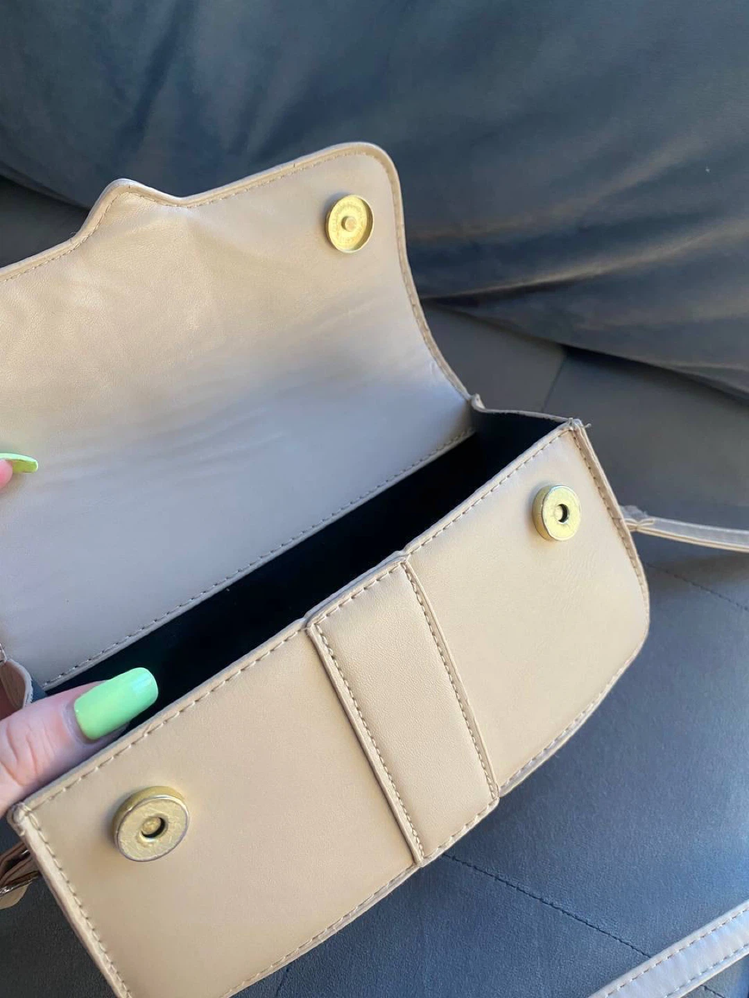 Beige Handle Crossbody Bag - photo 5