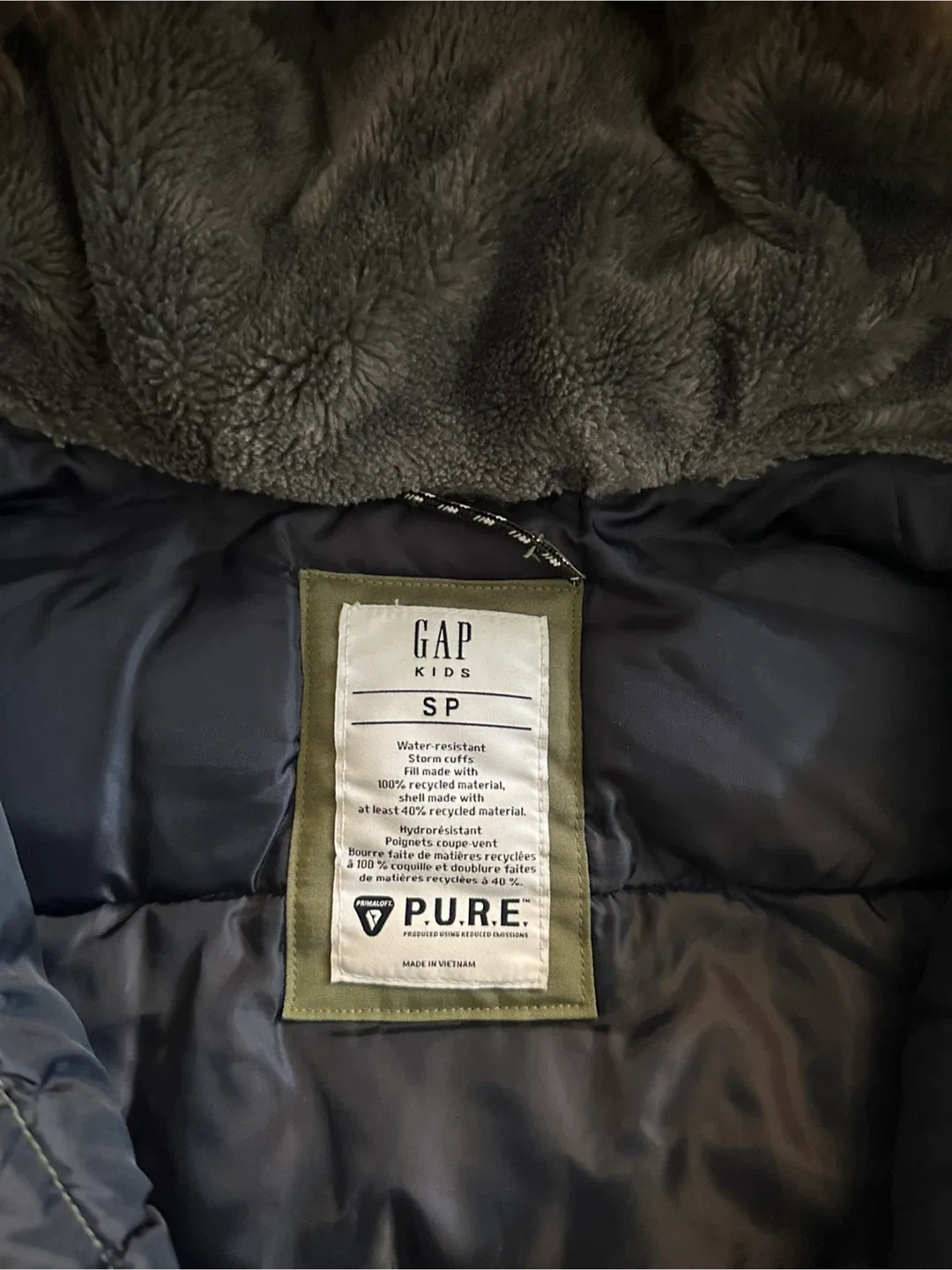 Gap Kids SP Olive Green Puffer Jacket image indicator(2)