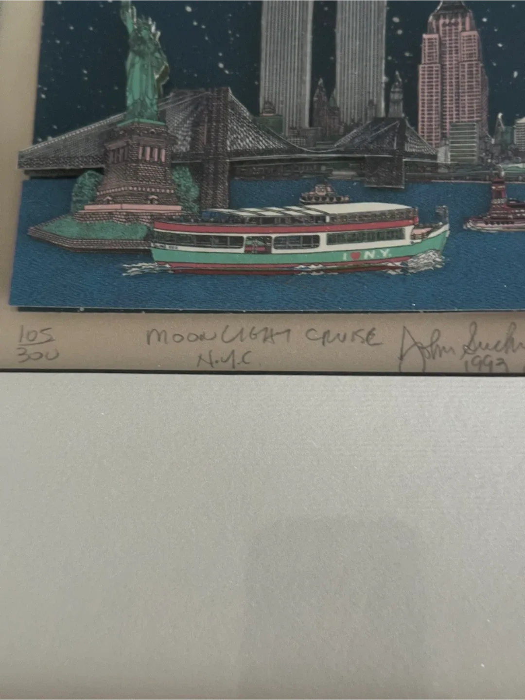Framed Moon Light Cruise NYC Print image indicator(2)