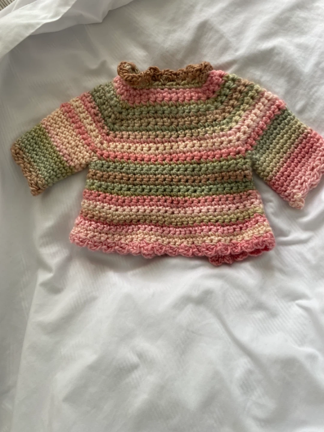 Handmade Crochet Baby Sweater - photo 2