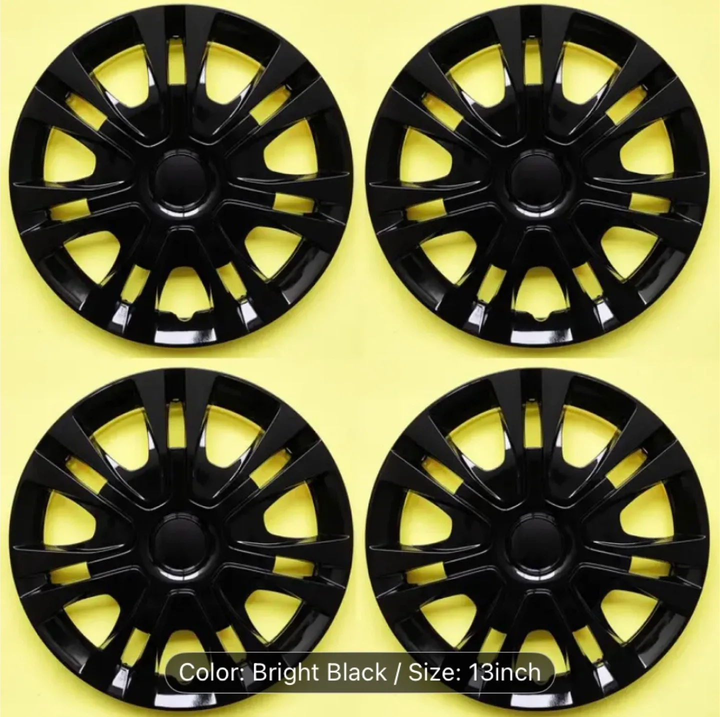 13 inch Black Wheel Covers - Set of 4 image indicator(2)