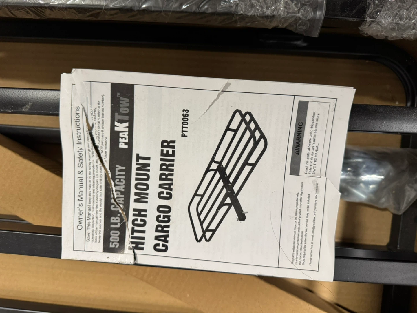 PeakTow Hitch Mount Cargo Carrier - New in Box