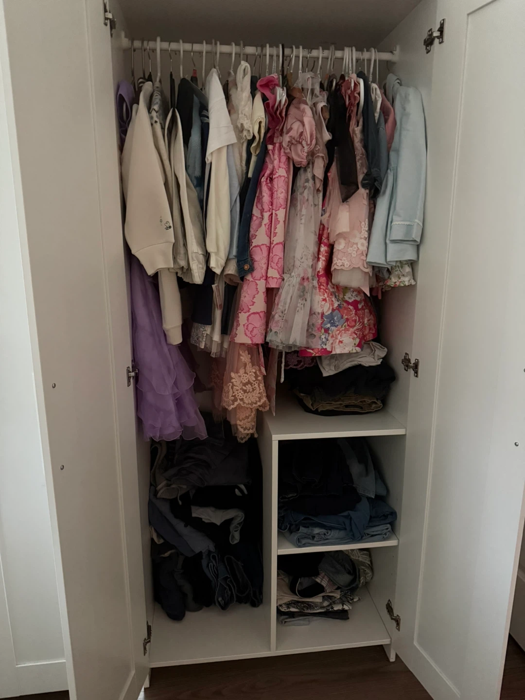IKEA White Wardrobe with Shelves - photo 2
