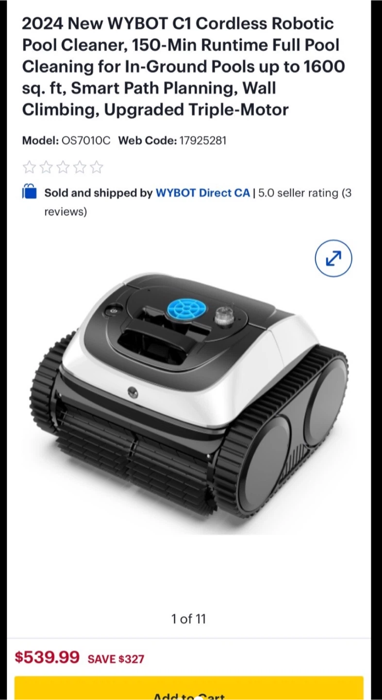 Wybot c1 robotic pool cleaner