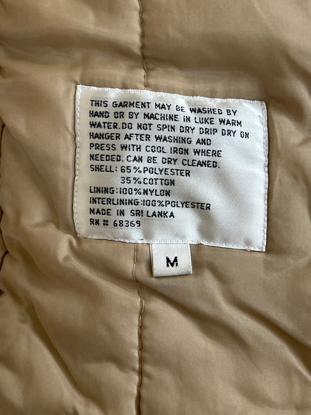 Clipper Mist Beige Hooded Jacket - Size M image indicator(3)