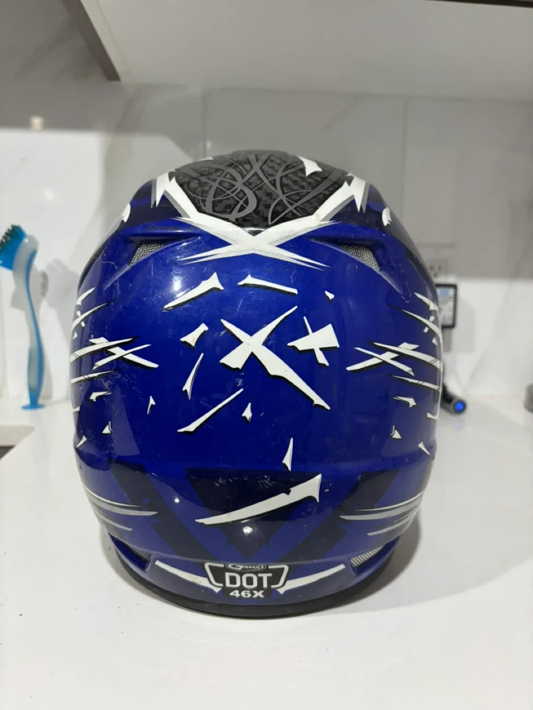 GMAX Off-Road Helmet - Blue/White image indicator(6)