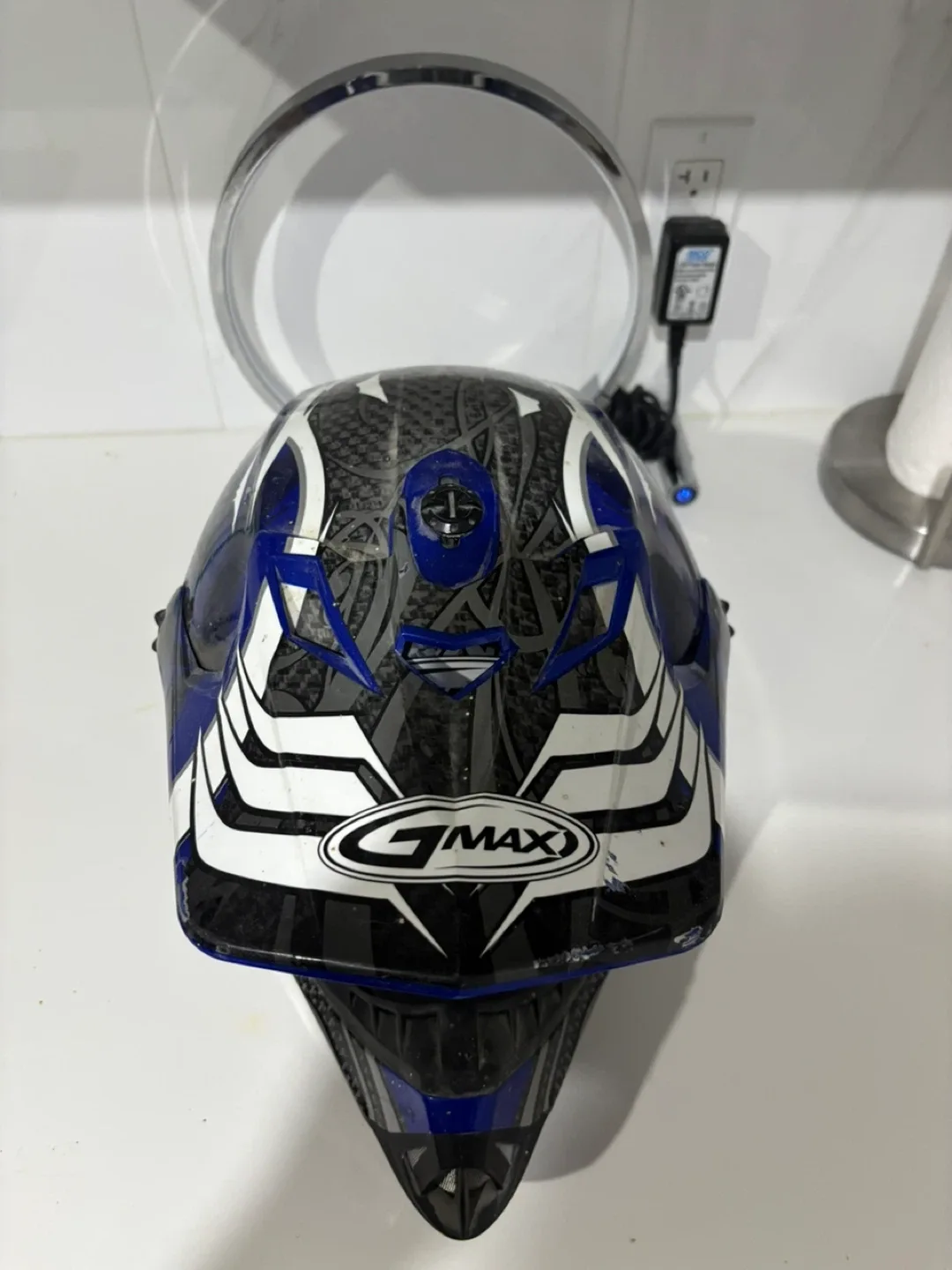 GMAX Off-Road Helmet - Blue/White image indicator(5)