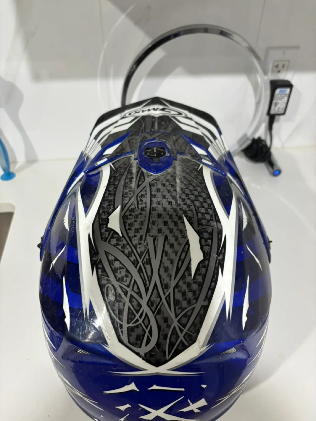 GMAX Off-Road Helmet - Blue/White image indicator(4)