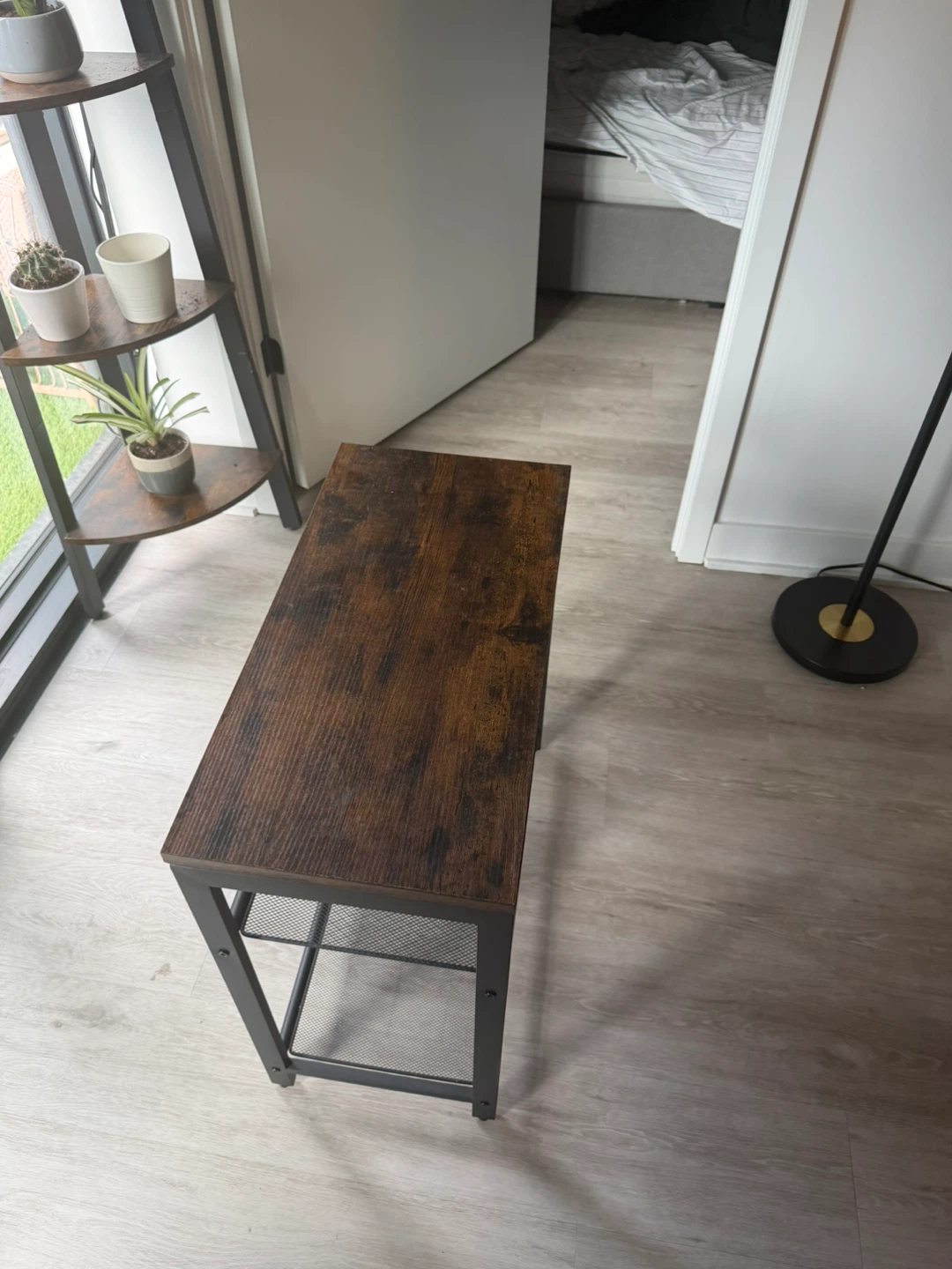 Industrial Entryway/ Side Table / shoe rack - photo 4