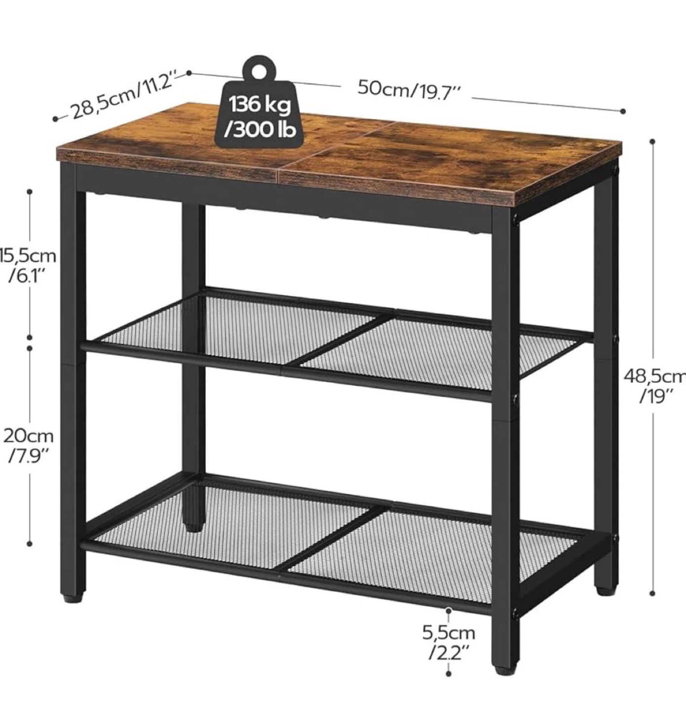 Industrial Entryway/ Side Table / shoe rack - photo 3