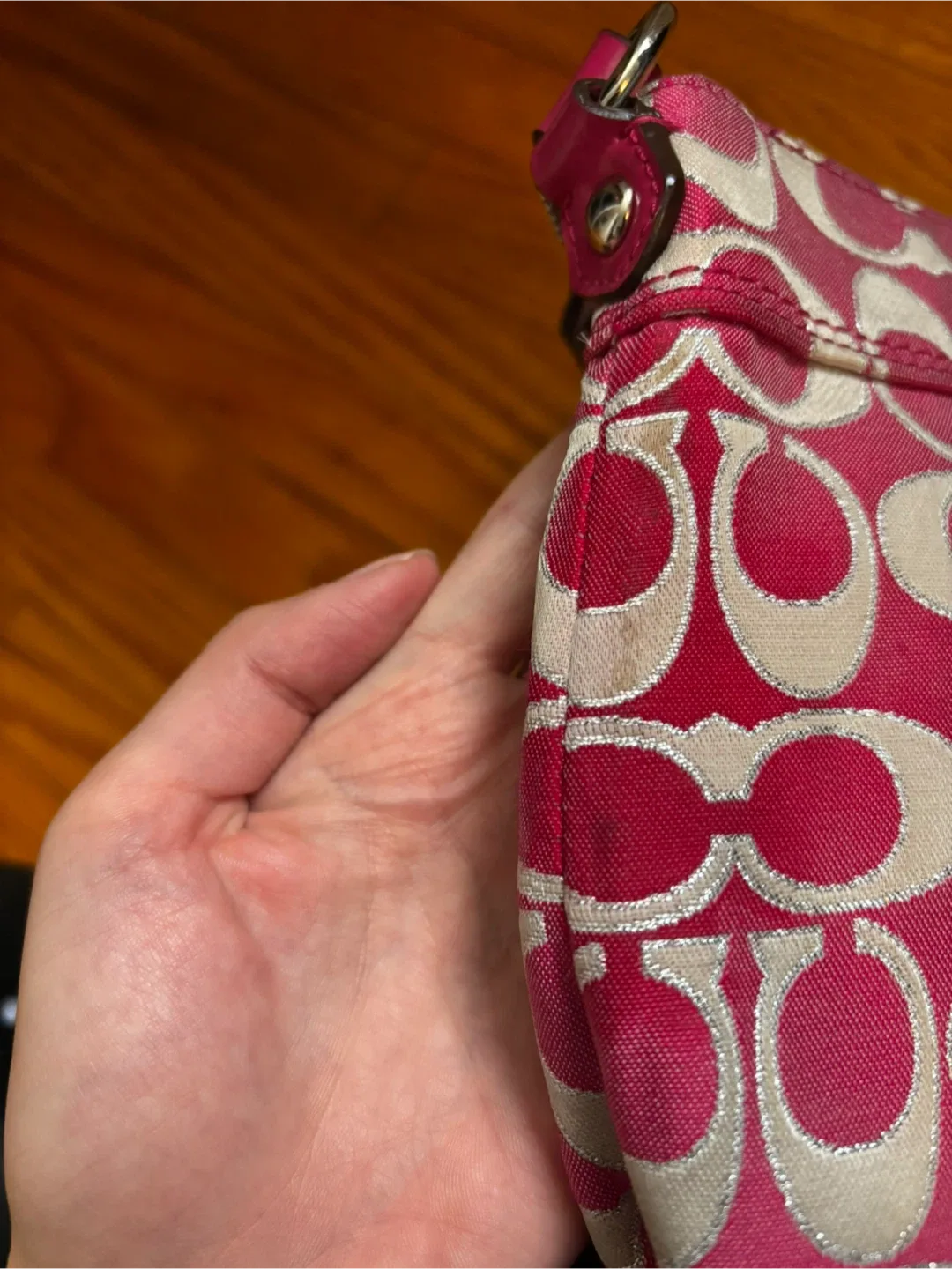 Vintage Coach Poppy Crossbody - Pink image indicator(4)