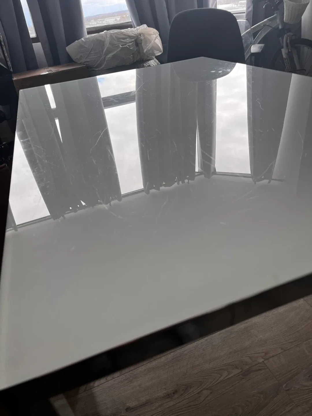 Dining Table, chrome plated/high gloss, 53 1/8x33 1/2 " image indicator(10)