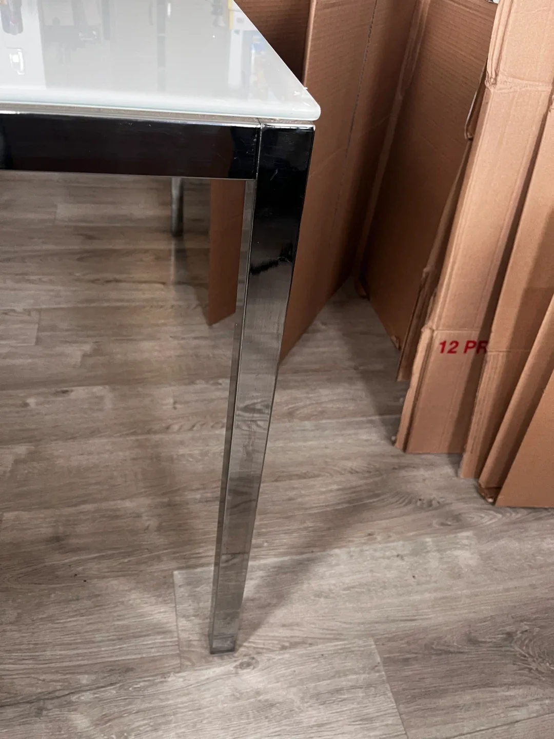 Dining Table, chrome plated/high gloss, 53 1/8x33 1/2 " image indicator(8)