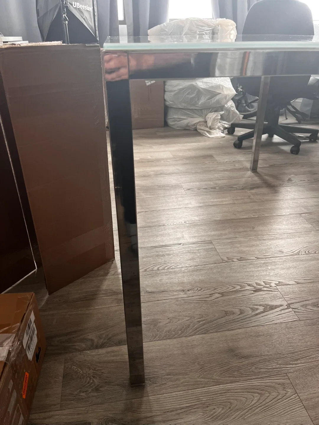 Dining Table, chrome plated/high gloss, 53 1/8x33 1/2 " image indicator(9)