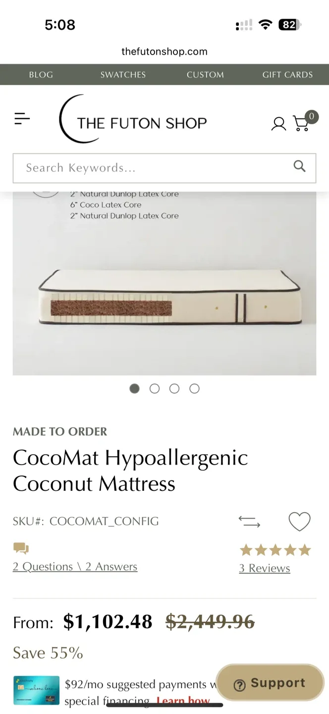 CocoMat Hypoallergenic Coconut Mattress image indicator(2)